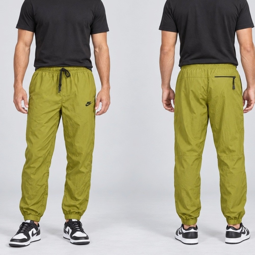 Nike Tech Woven Pants Men's 2XL Pacific Moss Green Track Joggers Drawstring Gym